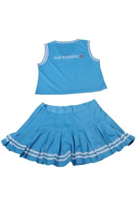 CH201 Mass Customized Sleeveless Waist Dress Cheerleading Dress Fashion Cheerleading Dress Cheerleading Dress Shop Blue  glee cheerios uniform  gladiator cheer skirt detail view-8